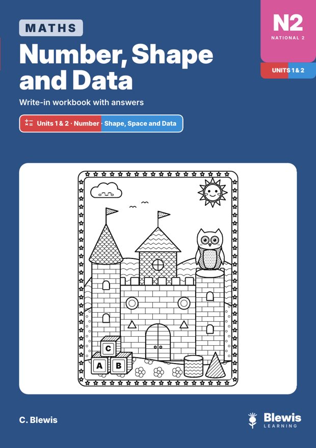 Cover of Number, Shape and Data, N2 Maths workbook