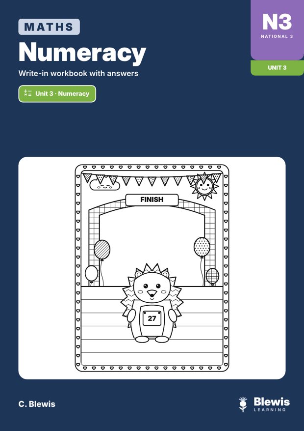 Cover of Numeracy, N3 Maths workbook