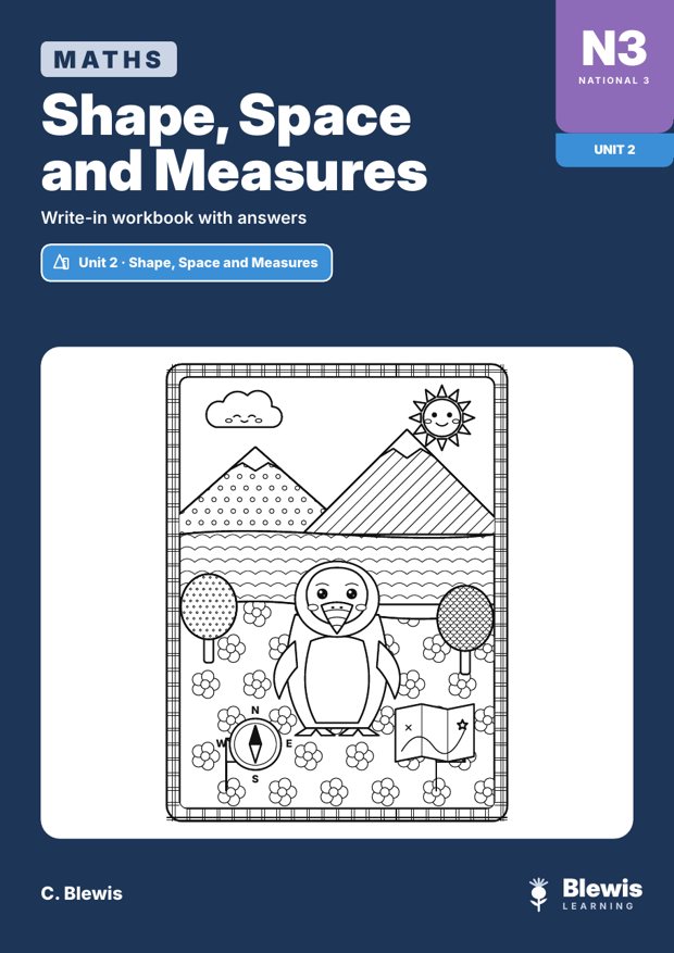 Cover of Shape, Space and Measures, N3 Maths workbook